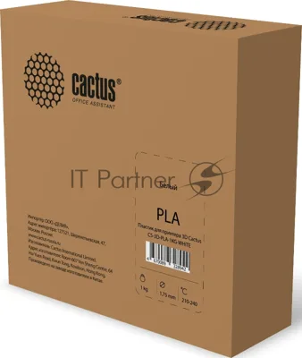 Пластик для принтера 3D Cactus CS-3D-PLA-1KG-WHITE PLA d1.75мм 1кг 1цв.