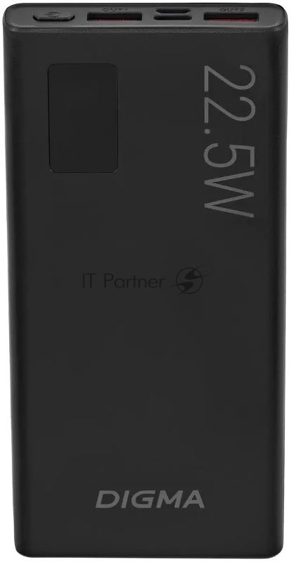 Портативный аккумулятор Digma DGPF10A 10000mAh QC3.0/PD3.0 22.5W 5A 2xUSB-A/USB-C черный