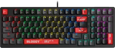 Клавиатура проводная A4Tech Bloody S98 (S98 RED) USB черный/красный