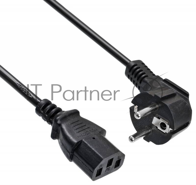 Кабель Buro BU-PCAB-5M-16A IEC C13 Евровилка угловой 5м