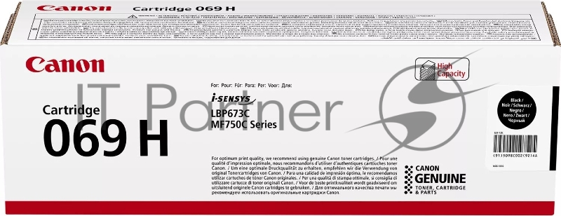 Картридж лазерный Canon 069HBK (5098C002/004) черный (7600 стр.) для Canon MF752Cdw/MF754Cdw, LBP673Cdw