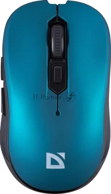 Мышь беспроводная Defender Gassa MM-105 бирюзовый, 1600 dpi, радиоканал, USB, кнопки - 6