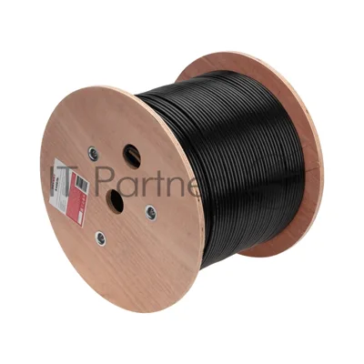 Кабель витая пара Rexant U/UTP, CAT 6, PE, 4PR, 23AWG, OUTDOOR, SOLID, черный, 305м