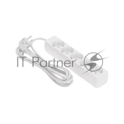 Удлинитель 5 гнезд, 3 м, 3х0,75 мм², с/з, белый PROconnect