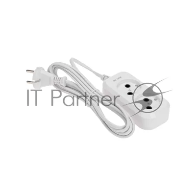 Удлинитель PROconnect 2 гнезда, 3 м, 2х0,75 мм², б/з, белый
