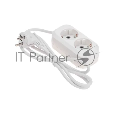 Удлинитель PROconnect 2 гнезда, 1,5 м, 3х0,75 мм², с/з, белый