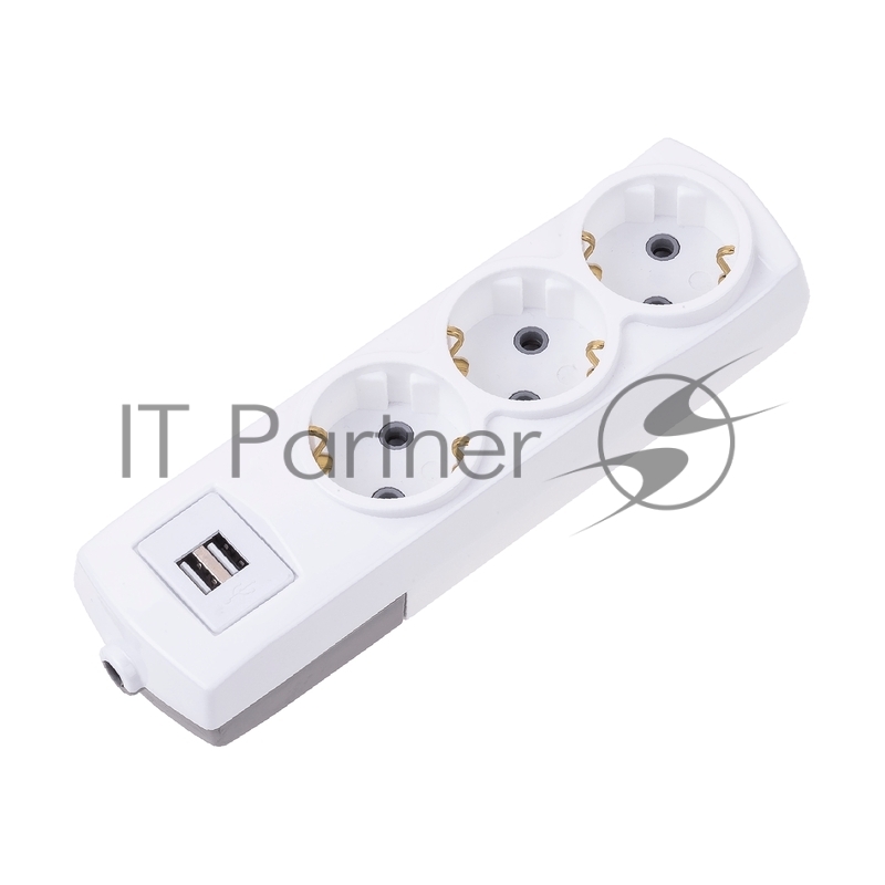 Удлинитель Rexant PREMIUM 3 гнезда, 5 м, 3х1,5 мм², с/з, 2 USB, белый