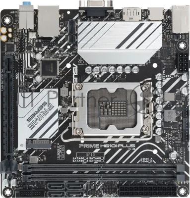 Материнская плата ASUS PRIME H610I-PLUS-CSM, LGA 1700, Intel H610, 2xDDR5, 4xSATA, 1xM.2 PCIe 3.0 x4, 1xPCIe 4.0 x16, 1xHDMI, 1xDP, 1xVGA, 2xUSB-A 3.2 Gen 1, 2xUSB-A 2.0, 1x 1Gb LAN, 3x3.5 мм, 7.1, Mini-ITX