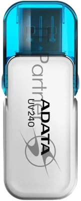 Флешка USB ADATA UV240 (AUV240-64G-RWH), 64Gb, USB 2.0, R/W 15/5, белый/синий