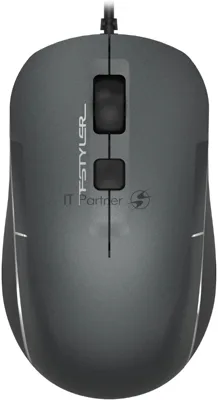 Мышь проводная A4Tech Fstyler FM26 серый, 1600 dpi, USB Type-A, кнопки - 4