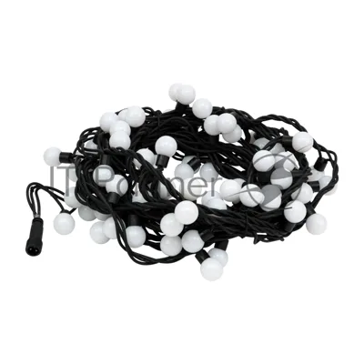 Гирлянда Neon-night "Мультишарики" Ø23мм, 10м, 80 LED теплый белый, черный Каучук, IP67, постоянное свечение, 230В соединяется (нужен шнур питания 315-000)
