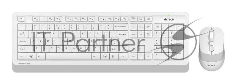 Комплект клавиатура+мышь A4Tech FStyler FG1010S беспроводной, USB, 2000 DPI, белый/серый