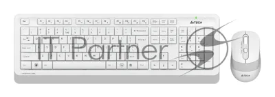Комплект клавиатура+мышь A4Tech FStyler FG1010S беспроводной, USB, 2000 DPI, белый/серый