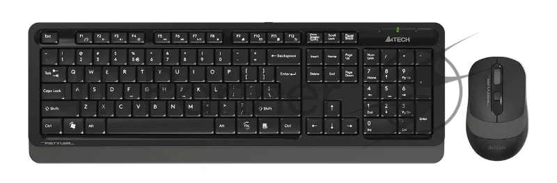 Комплект клавиатура+мышь A4Tech FStyler FG1010S беспроводной, USB, 2000 DPI, чёрный/серый