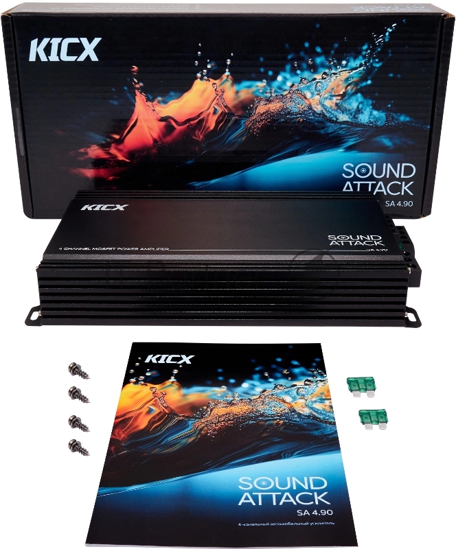 Усилитель автомобильный Kicx SA 4.90 четырехканальный