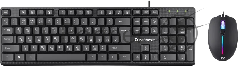 Комплект клавиатура+мышь Defender Triumph C-991 проводной, USB, 1600 DPI, чёрный