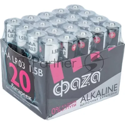 Элемент питания JazzWay LR03 (AAA) алкалиновая уп. 20 шт. ФАZА Alkaline Pack-20
