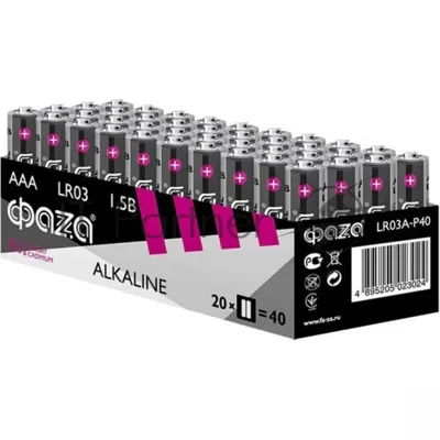 Элемент питания JazzWay LR03 (AAA) алкалиновая уп. 40 шт. ФАZА Alkaline Pack-40