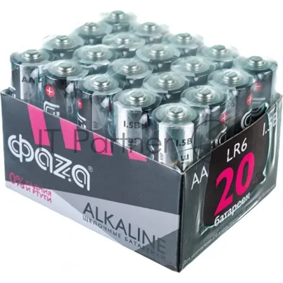 Элемент питания JazzWay LR 6 (AA) алкалиновая, уп. 20 шт. ФАZА Alkaline Pack-20