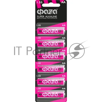 Элемент питания JazzWay LR 6 (AA) ФАZА Super Alkaline блистер, 6 шт.