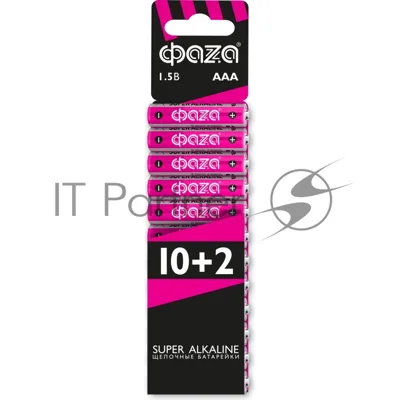 Элементы питания JazzWay LR03 (AAA) ФАZА Super Alkaline набор 10+2