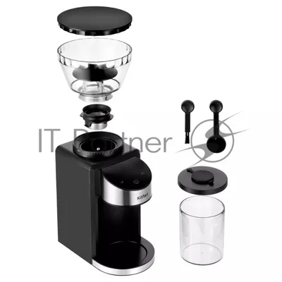 Кофемолка Kitfort КТ-7168 200Вт сист.помол.:жернова вместим.:250гр черный