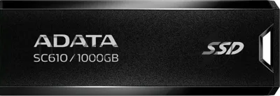 Внешний SSD ADATA SC610, 1TB, USB 3.2 Gen 2 Type-A, R/W 550/500, черный