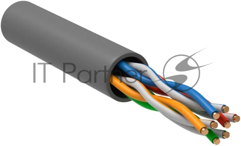 Кабель информационный ITK Generica BC1-C5E04-111-305-TL-R-G кат.5E U/UTP 4X2 1Om PVC внутренний 305м серый