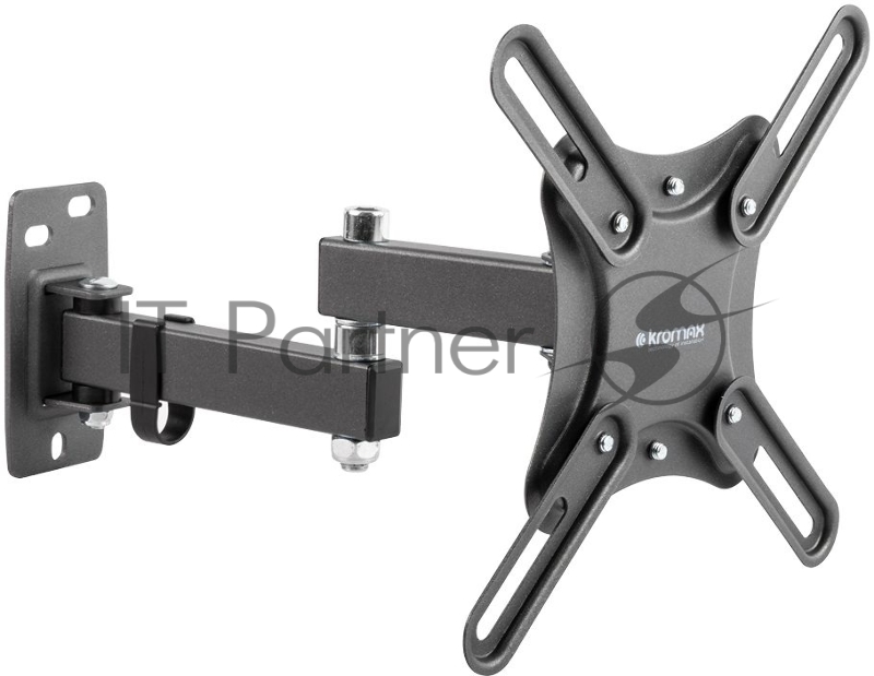 Кронштейн для телевизора Kromax CORBEL-5 черный 15"-42" макс.25кг настенный поворот и наклон