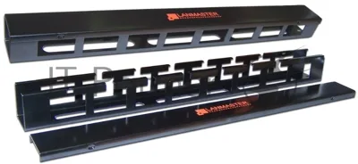 Органайзер LANMASTER (LAN-ORG/CV-1U) кабельный 19" c крышкой. 1U