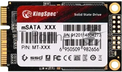 Накопитель SSD KingSpec MT-1Tb, 1Tb, SATA III, mSATA, R/W 550/500