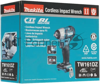 Гайковерт Makita TW161DZ аккум. патрон:квад.3/8" (кейс в комплекте)