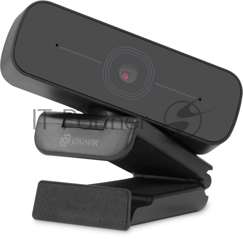 Веб-камера OKLICK OK-C001FH 1920x1080, 30 кадр/с, USB Type-A, микрофон (шумоподавление), универсальное крепление