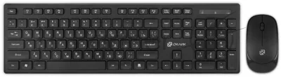 Комплект клавиатура+мышь Oklick S255W беспроводной, USB, 1200 DPI, чёрный