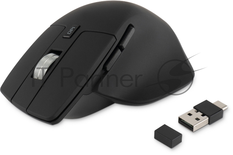 Мышь беспроводная Oklick 503MW черный, 2400 dpi, радиоканал, Bluetooth, USB, кнопки - 6