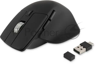 Мышь беспроводная Oklick 503MW черный, 2400 dpi, радиоканал, Bluetooth, USB, кнопки - 6