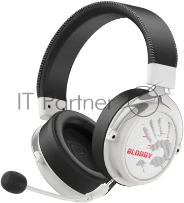 Гарнитура Bloody MR590 Sports Red белый/чёрный, беспроводная + проводная, Bluetooth, до 35 ч