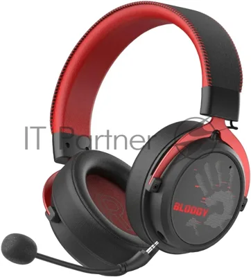 Гарнитура Bloody MR590 Sports Red красный/чёрный, беспроводная + проводная, Bluetooth, до 35 ч