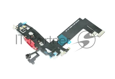 Шлейф с разъемом зарядки и микрофоном для Apple iPhone iPhone 12 Mini красный
