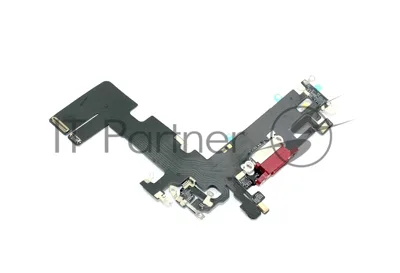 Шлейф с разъемом зарядки и микрофоном для Apple iPhone 13 красный