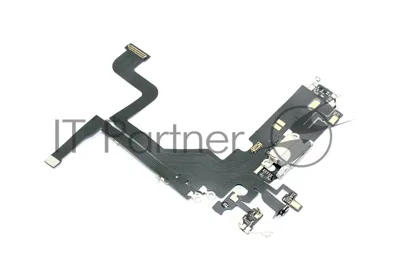 Шлейф с разъемом зарядки и микрофоном для Apple iPhone 13 Pro, белый