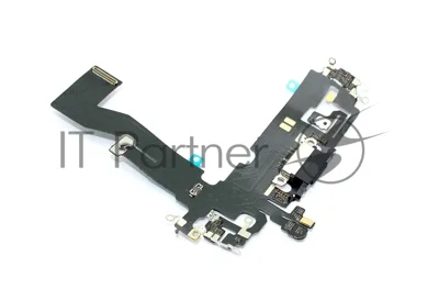 Шлейф с разъемом зарядки и микрофоном для Apple iPhone 12, iPhone 12 Pro, черный