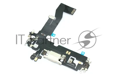 Шлейф с разъемом зарядки и микрофоном для Apple iPhone 12, iPhone 12 Pro, белый