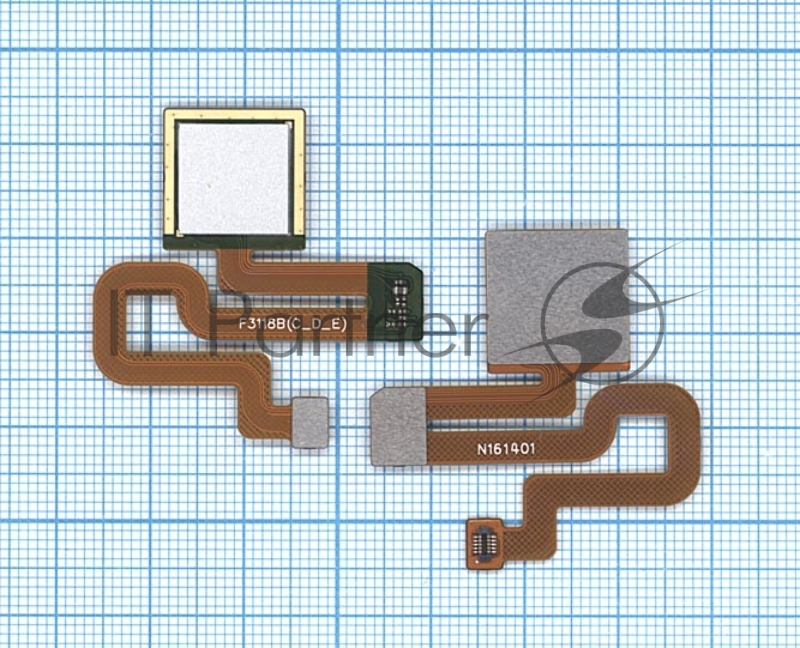 Шлейф со сканером отпечатка пальца для Xiaomi Redmi Note 3 белый