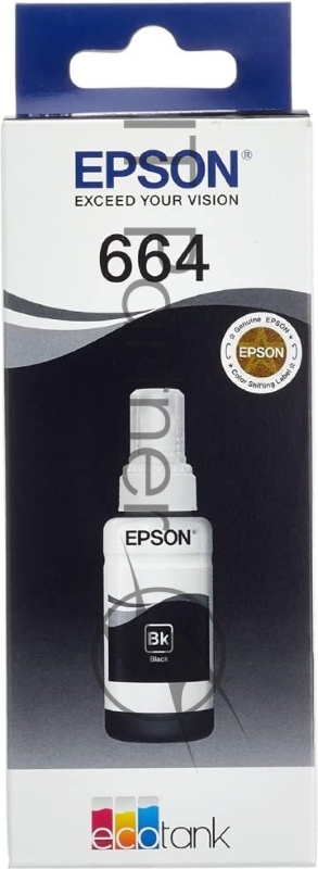 Чернила Epson 664 C13T664198 (аналог C13T66414A) черный 70мл для Epson L100