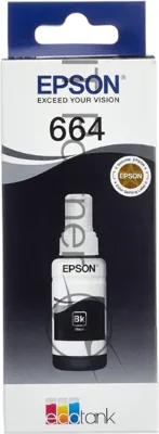 Чернила Epson 664 C13T664198 (аналог C13T66414A) черный 70мл для Epson L100