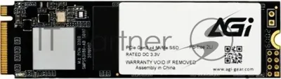 Накопитель SSD AGI AI298, 512Gb, PCIe 3.0 x4, M.2 2280, NVMe, R/W 2200/1300