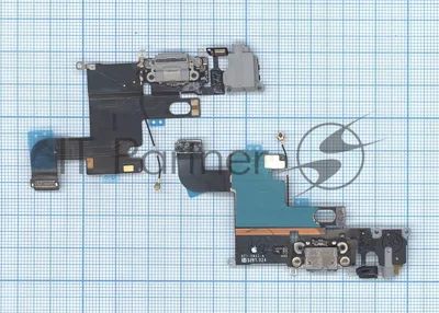 Шлейф разъема питания с аудио-разъемом для iPhone 6 черный