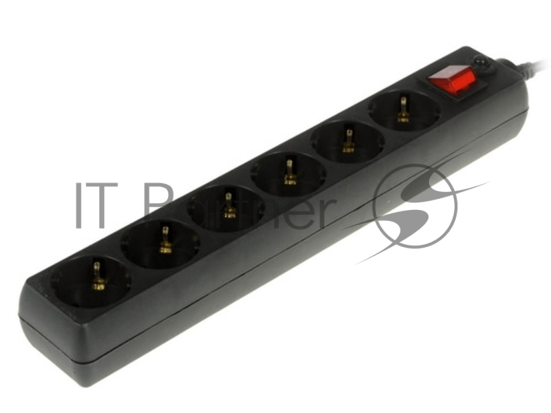 Сетевой фильтр 5bites GARDA SP6B-550 6S/3x0.75 мм2/5 м/черный
