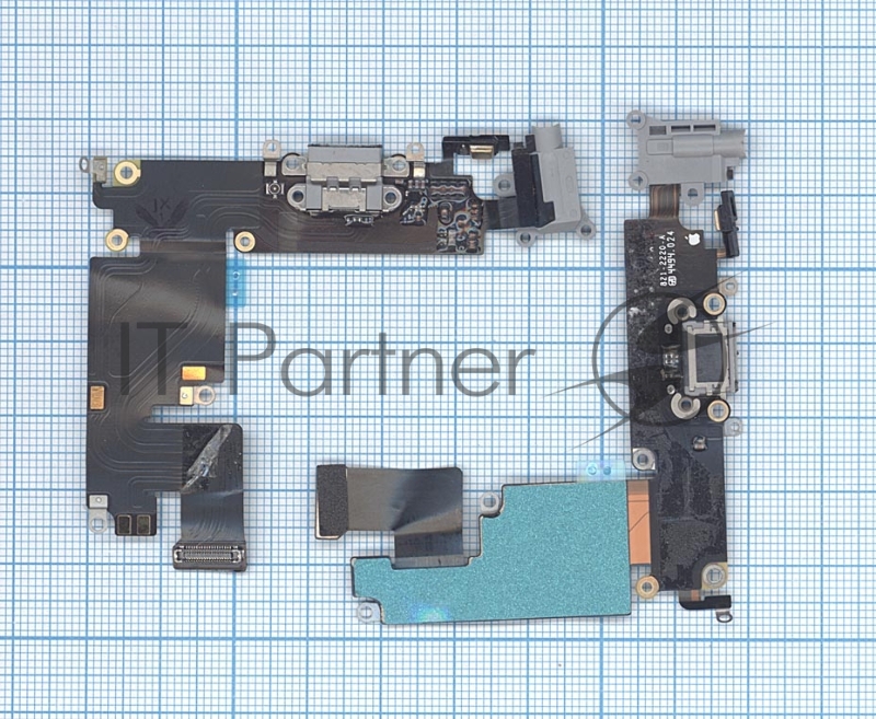 Шлейф разъема питания с аудио-разъемом для iPhone 6 Plus черный